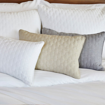 Bamboo Cotton Decorative Throw Pillow - Silver