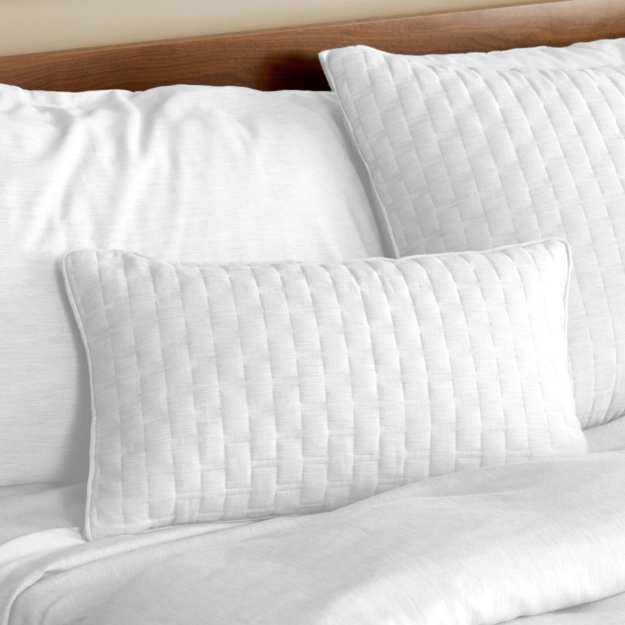Bamboo Cotton Decorative Throw Pillow- Snow