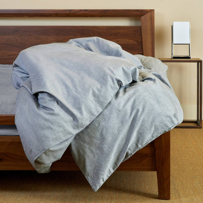 Bamboo Cotton Duvet Cover - Silver