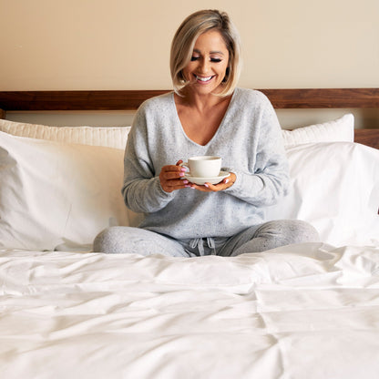 Bamboo Cotton Duvet Cover - Snow