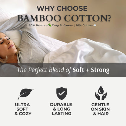 Bamboo Cotton Duvet Cover - Snow