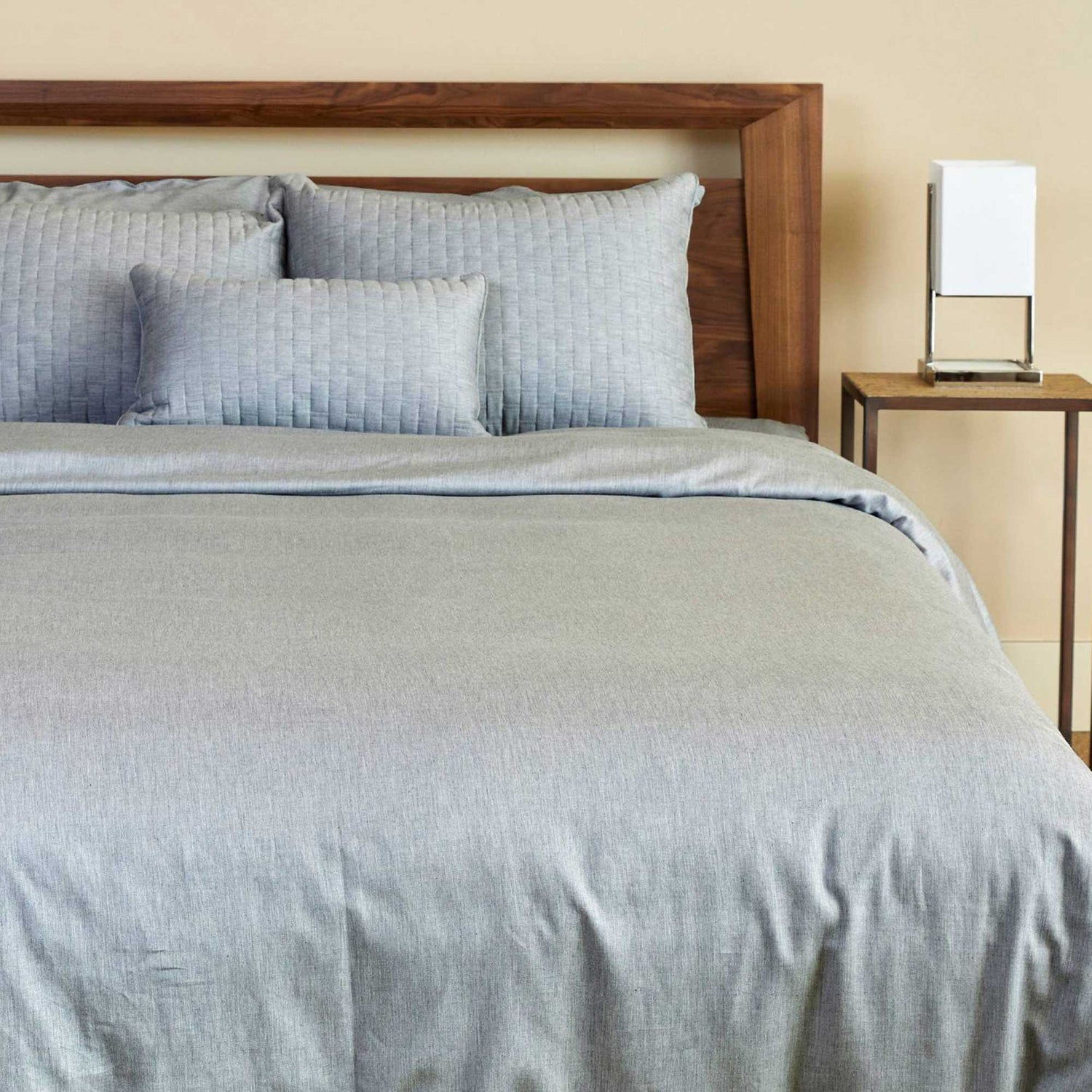 Bamboo Cotton Duvet Cover - Silver