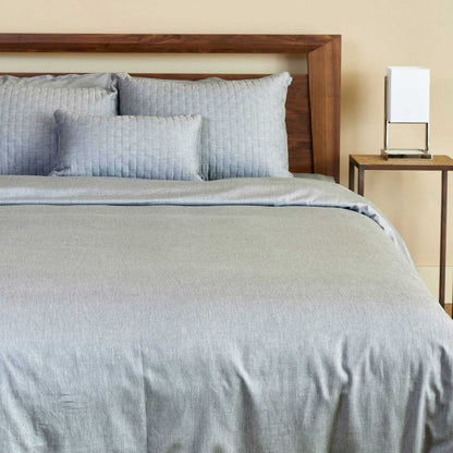 Bamboo Cotton Duvet Cover - Silver