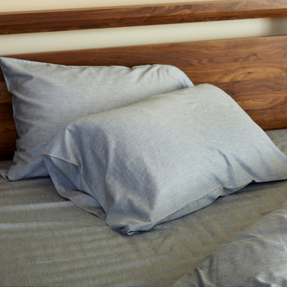 Bamboo Cotton Pillowcases - Silver