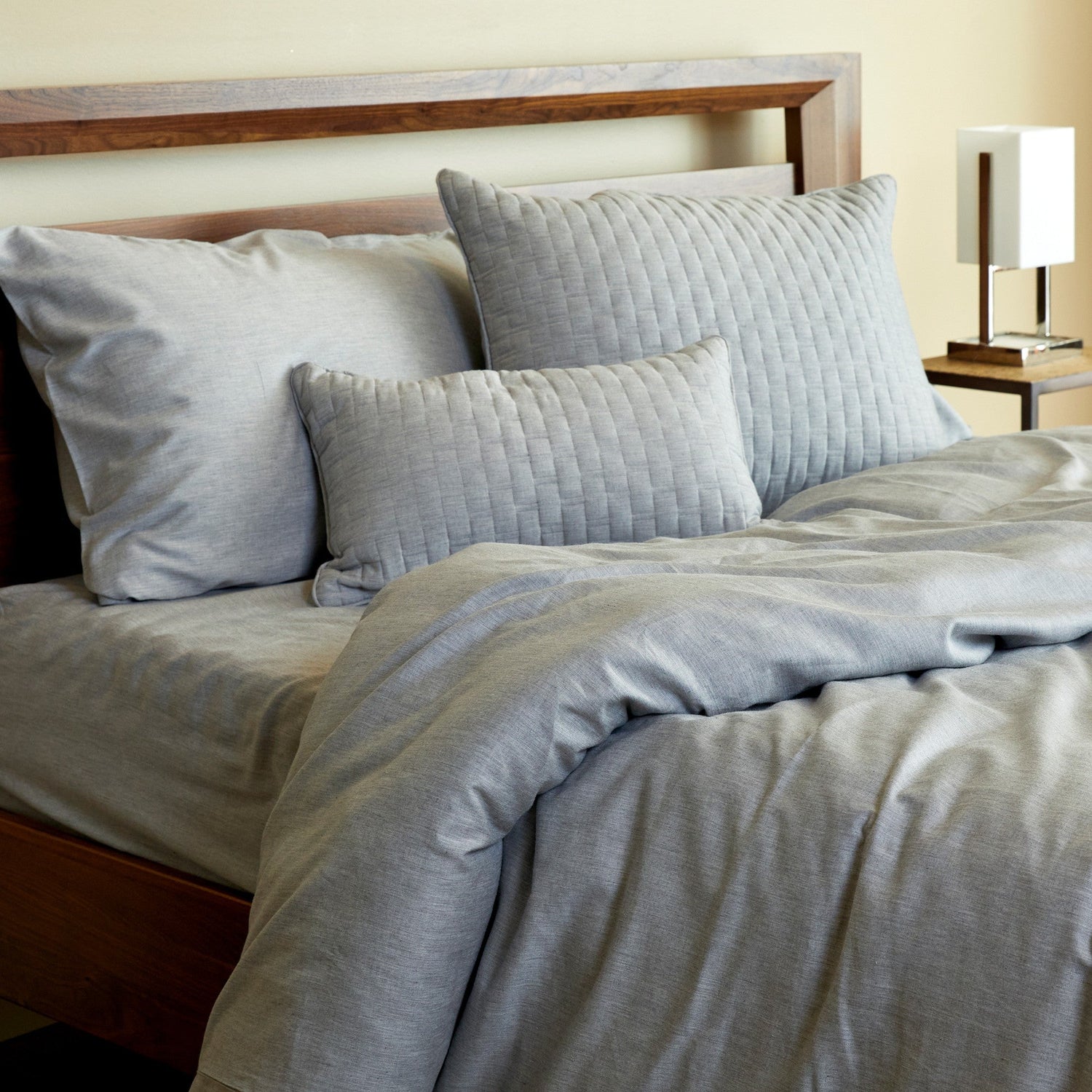 Bamboo Cotton Pillowcases - Silver