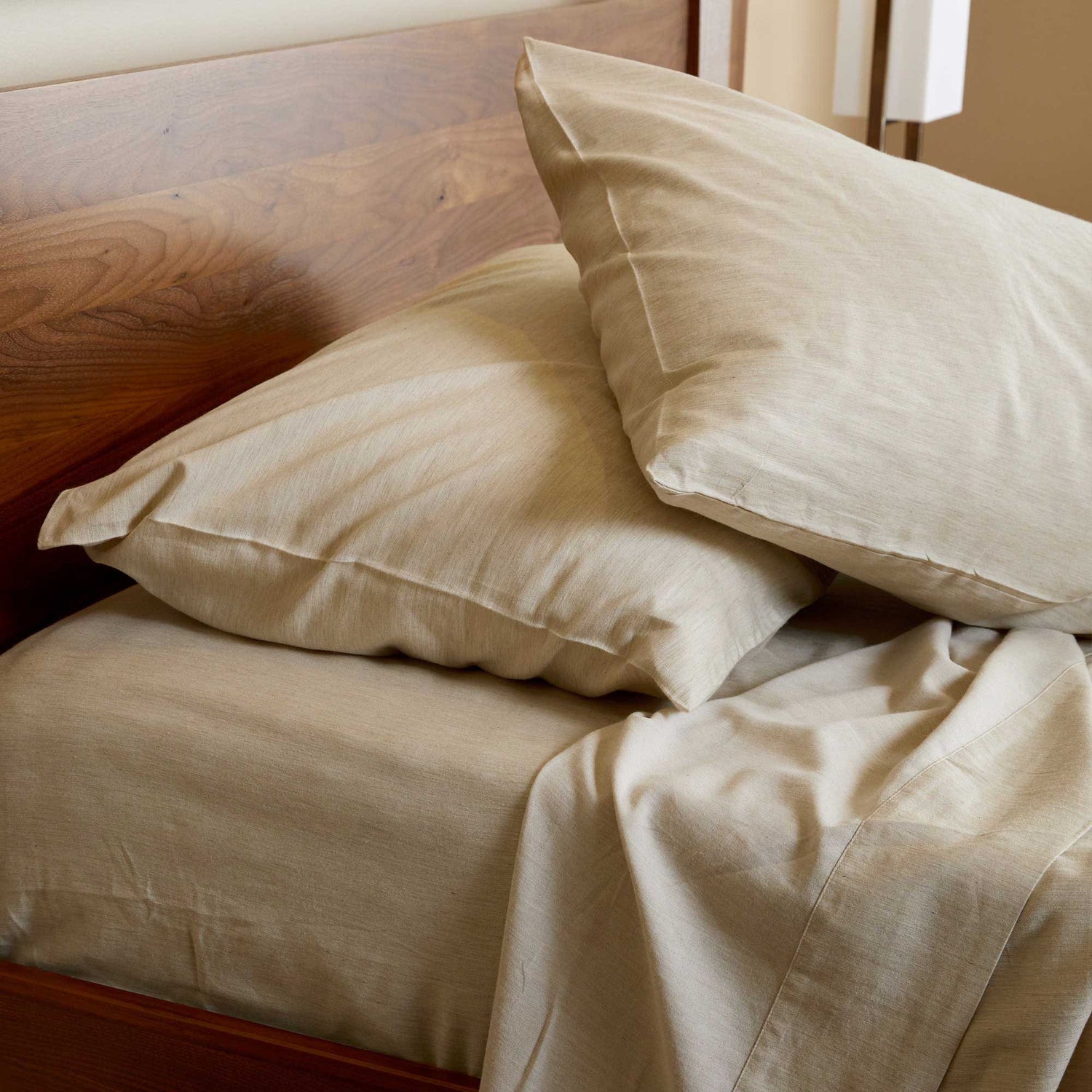 Bamboo Cotton Pillowcases - Sand