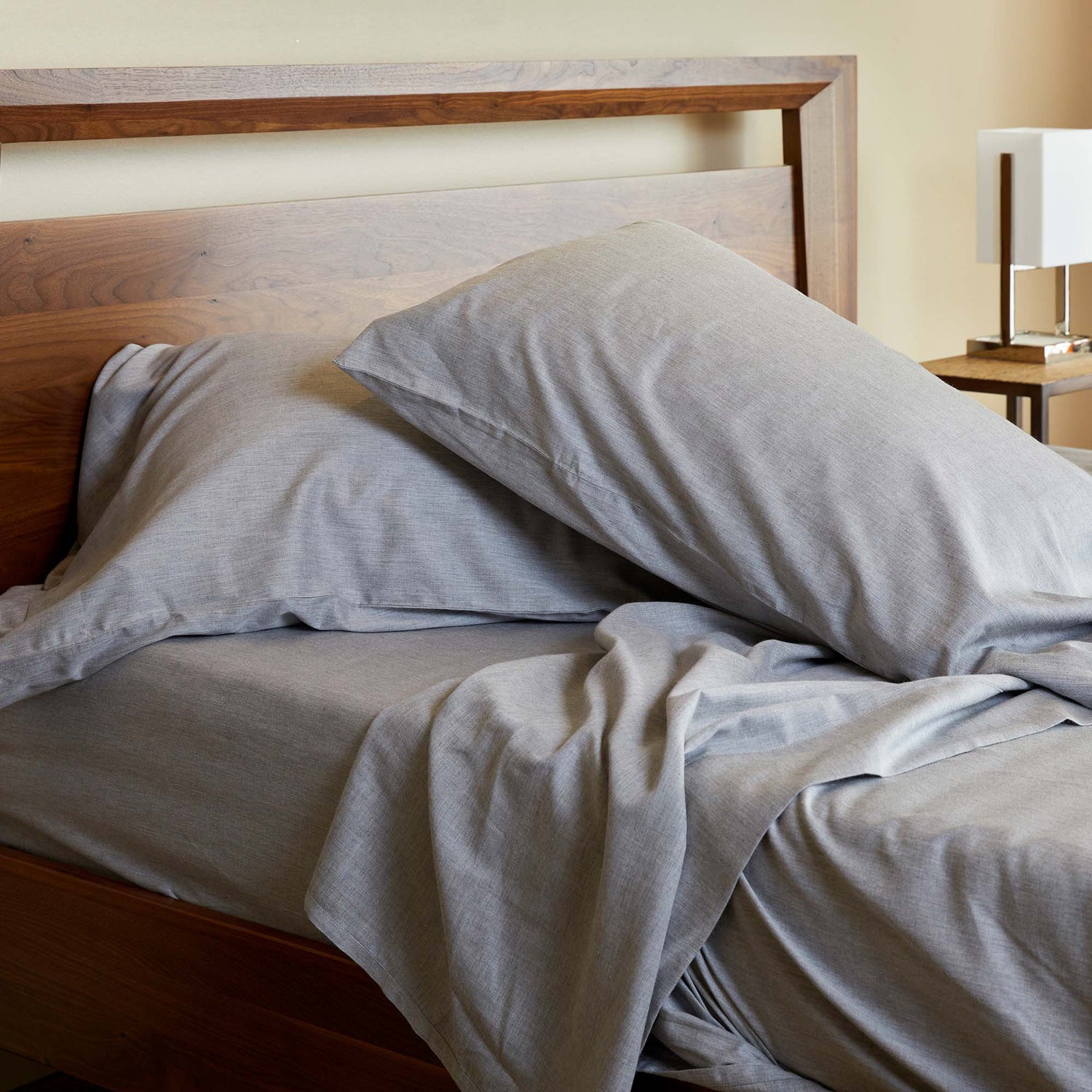 Bamboo Cotton Pillowcases - Silver