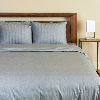 Bamboo Cotton Standard Shams 2 Pack - Silver