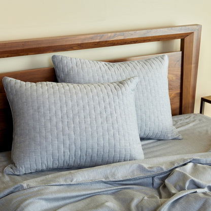 Bamboo Cotton Standard Shams 2 Pack - Silver