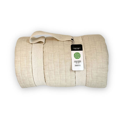 Bamboo Cotton Quilted Coverlet - Sand