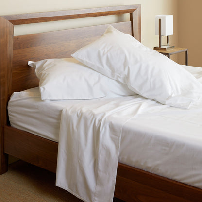 Bamboo Cotton Bed Sheets - Snow
