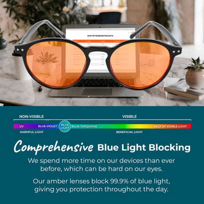 Night-time Muse Blue Light Blocking Glasses - Black