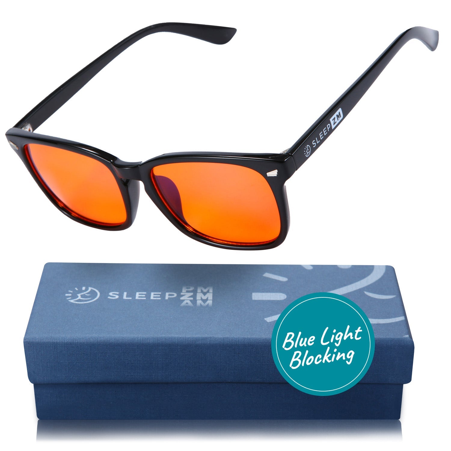Night-time Wayfarer Blue Light Blocking Glasses - Black
