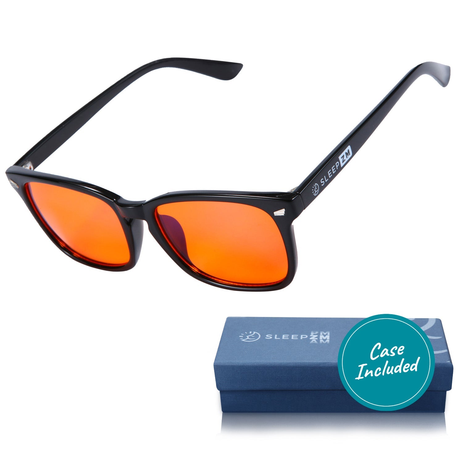 Night-time Wayfarer Blue Light Blocking Glasses - Black