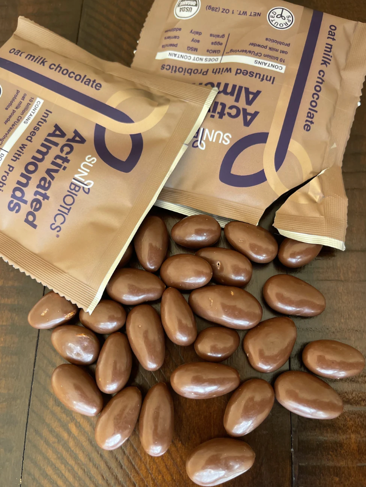 Anger Store Sunbiotics Activated Almonds - Oat Milk Chocolate 1 oz (28g) – Health ...