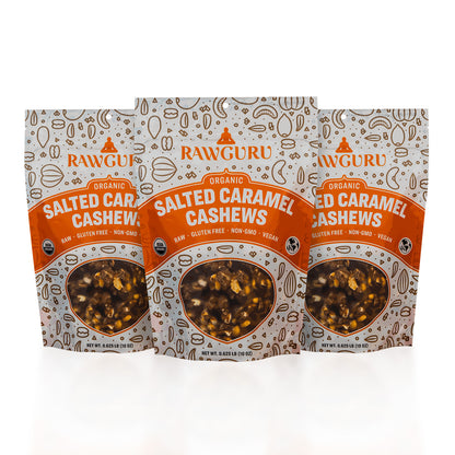 Organic Salted Caramel Cashews 2 oz (3-Pack)