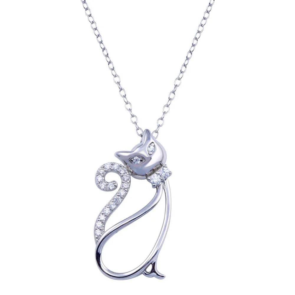 Fancy Cat Silver Chain Necklace – Health Ranger Store