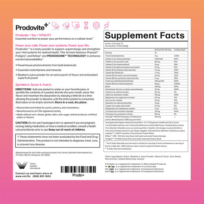 Prodovite+® Vitality Daily MultiVitamin and Antioxidant Drink Mix (30 sticks) (8.9 g each)