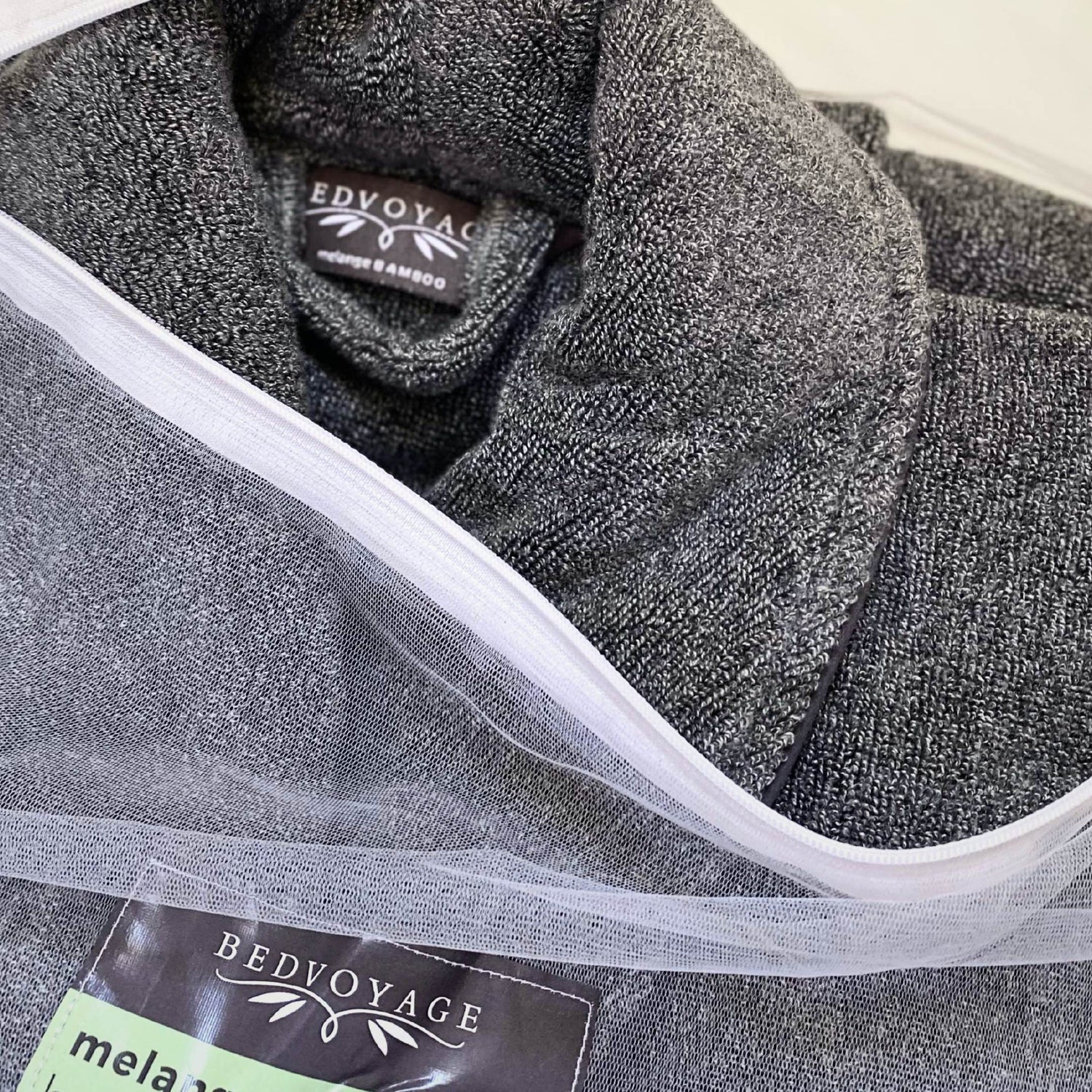 Bamboo Cotton Bath Robe  - Charcoal