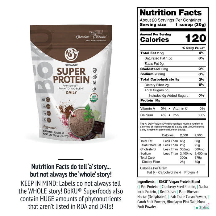 Organic Super Protein - Chocolate 21.2 oz (600 g)