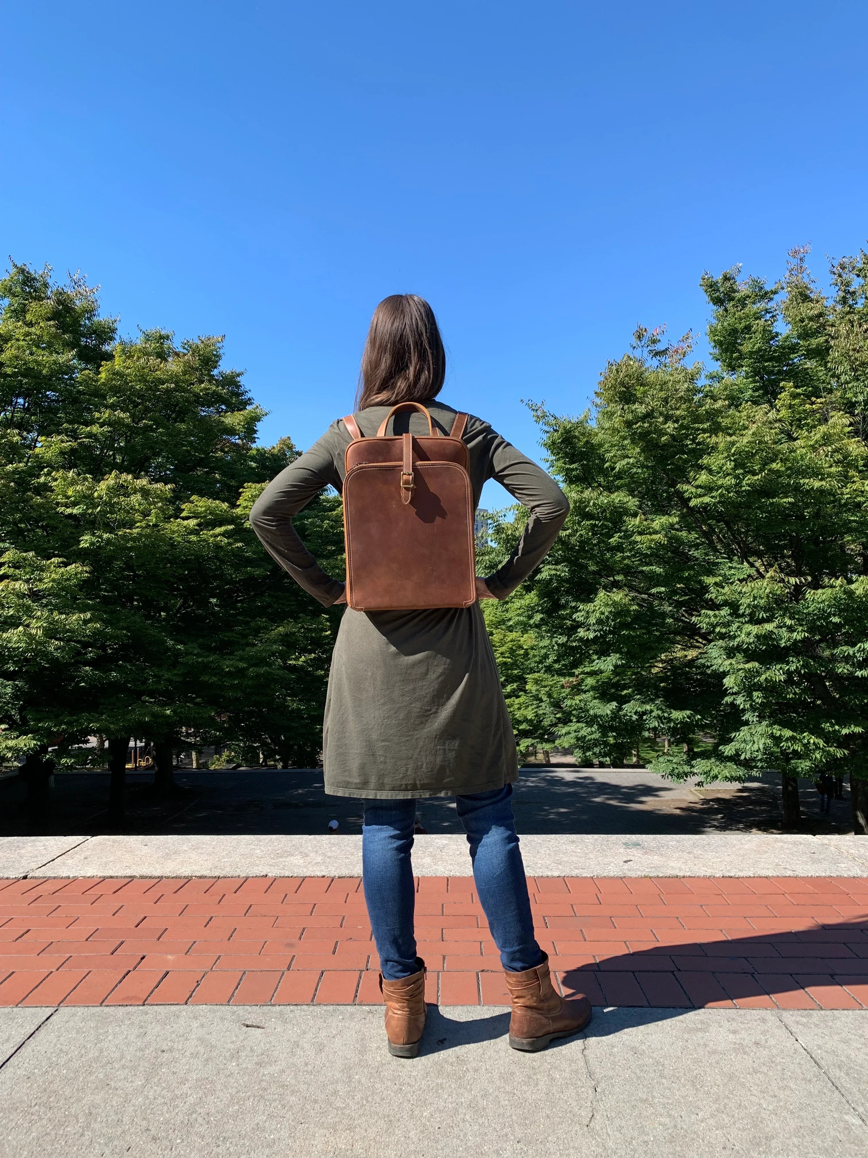 Sachi Leather Backpack  | Small Women&