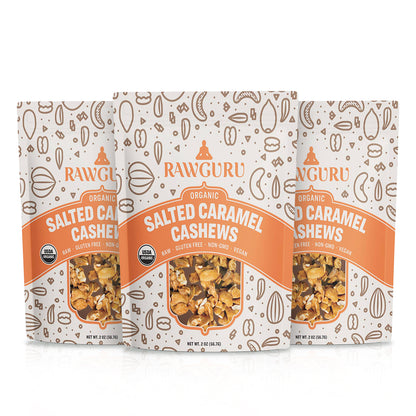 Organic Salted Caramel Cashews 2 oz (3-Pack)