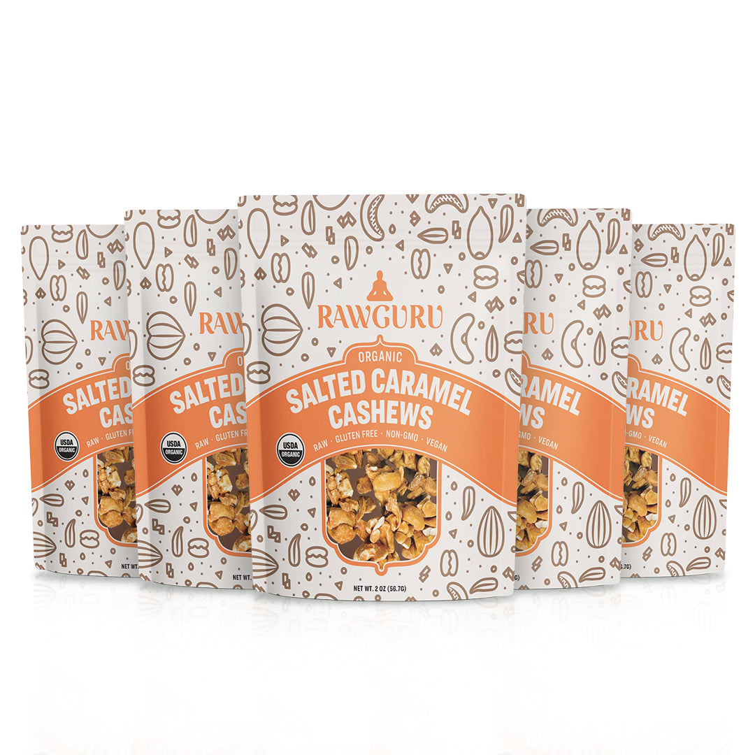 Organic Salted Caramel Cashews 2 oz (6-Pack)