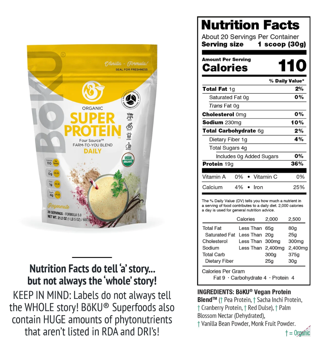 Organic Super Protein - Vanilla 21.2 oz (600 g)