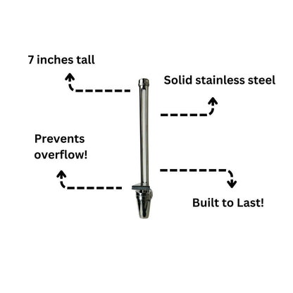 Sertodo Site Tube Spigot, Solid Stainless Steel construction