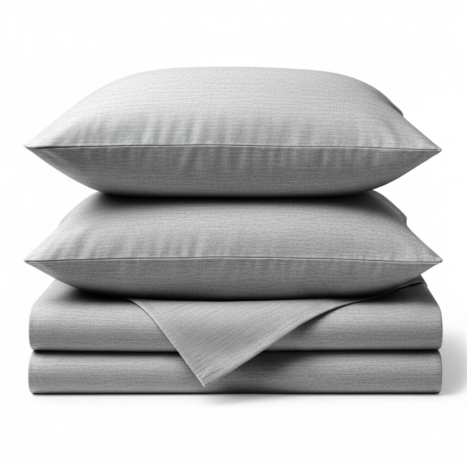 Bamboo Cotton Bed Sheets - Silver