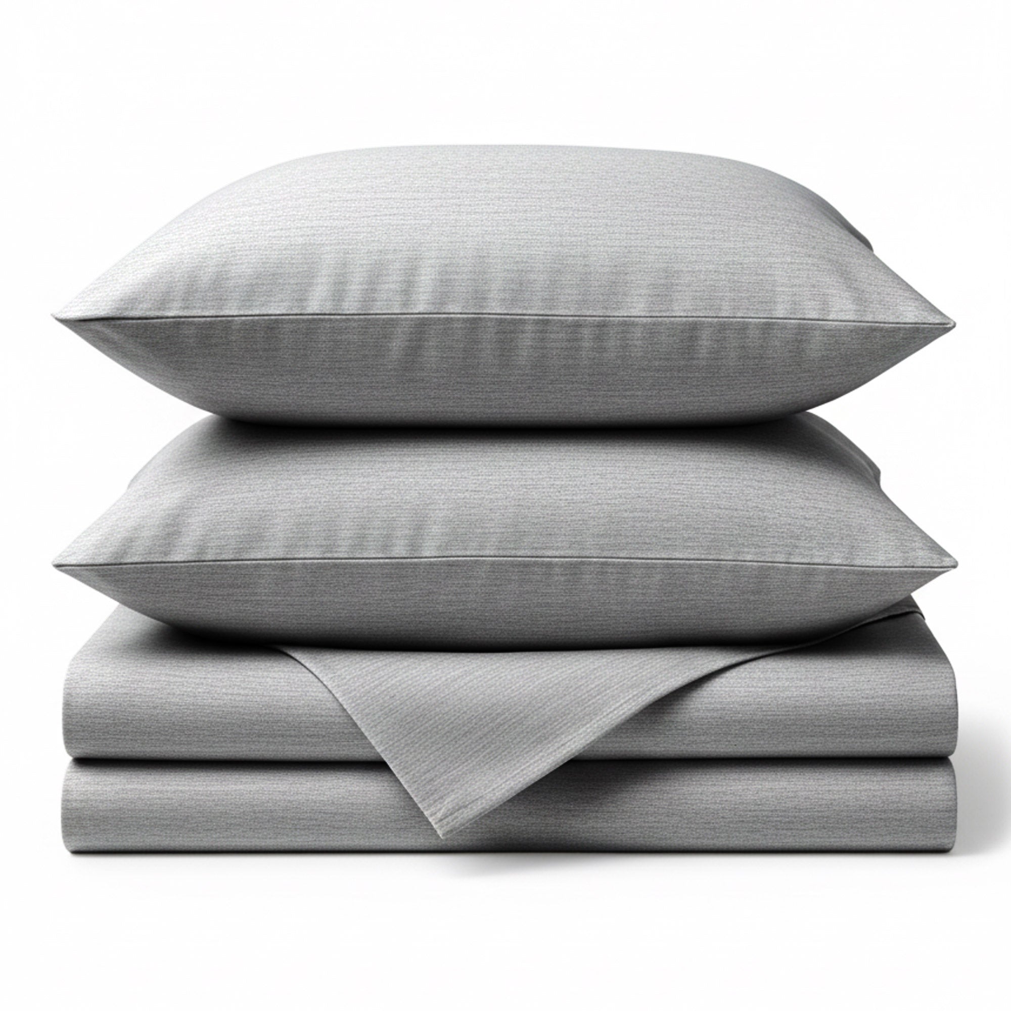 Bamboo Cotton Bed Sheets - Silver