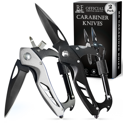 2-Pack Carabiner Knives