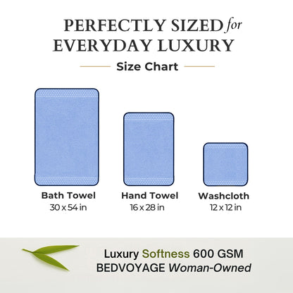 Bamboo 6 Piece Spa Towel Set – Ocean