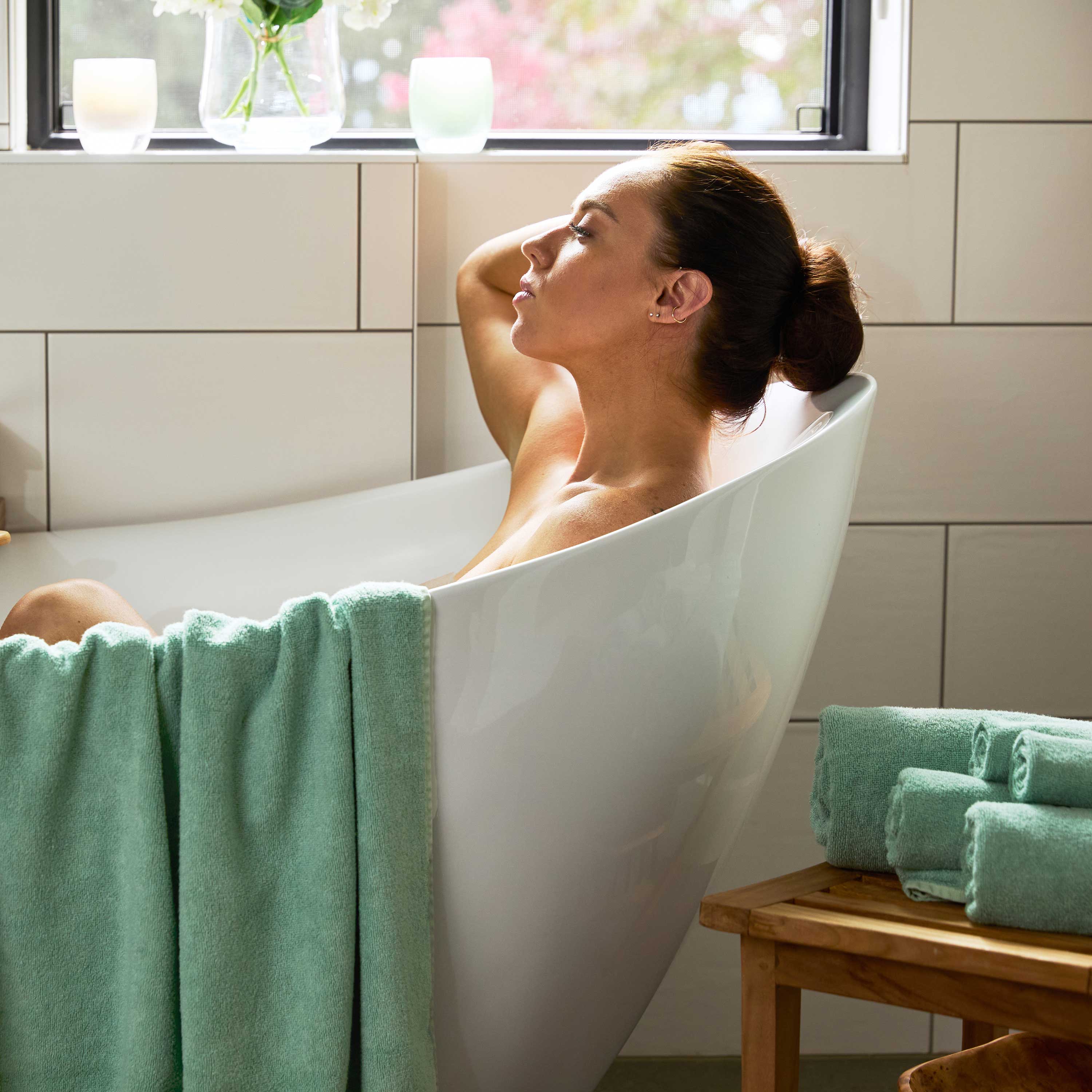 Bamboo 6 Piece Spa Towel Set – Seaglass