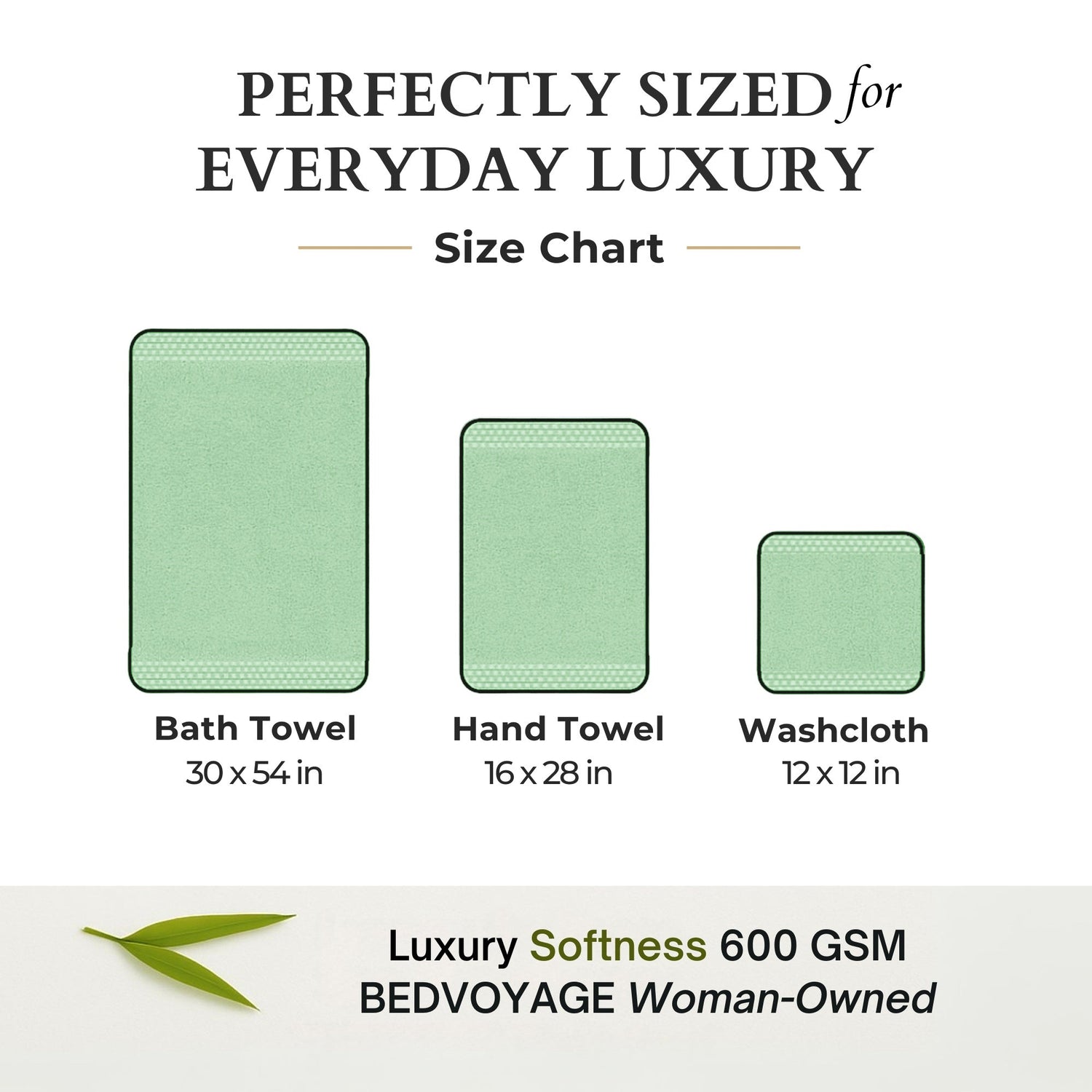 Bamboo 6 Piece Spa Towel Set – Seaglass