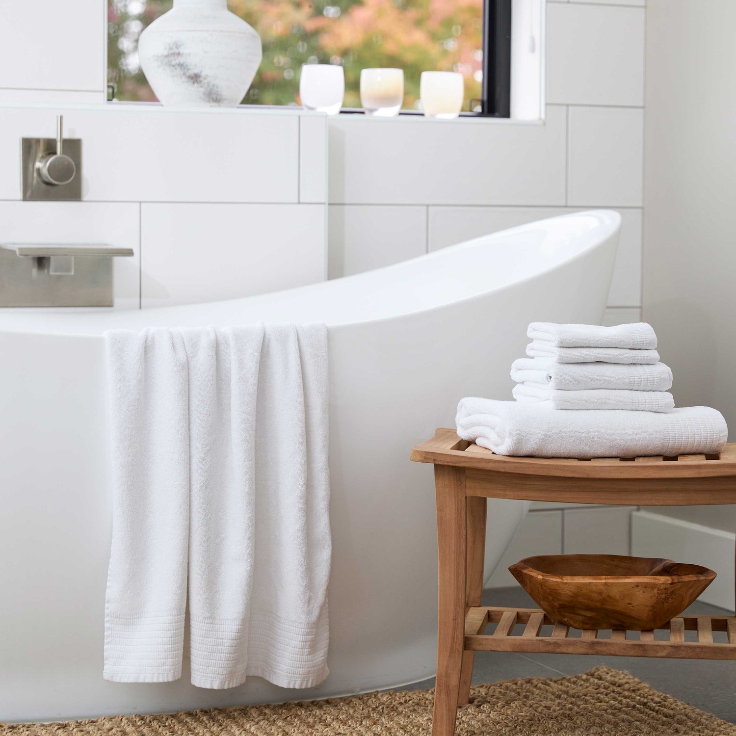Bamboo 6 Piece Spa Towel Set – Cloud