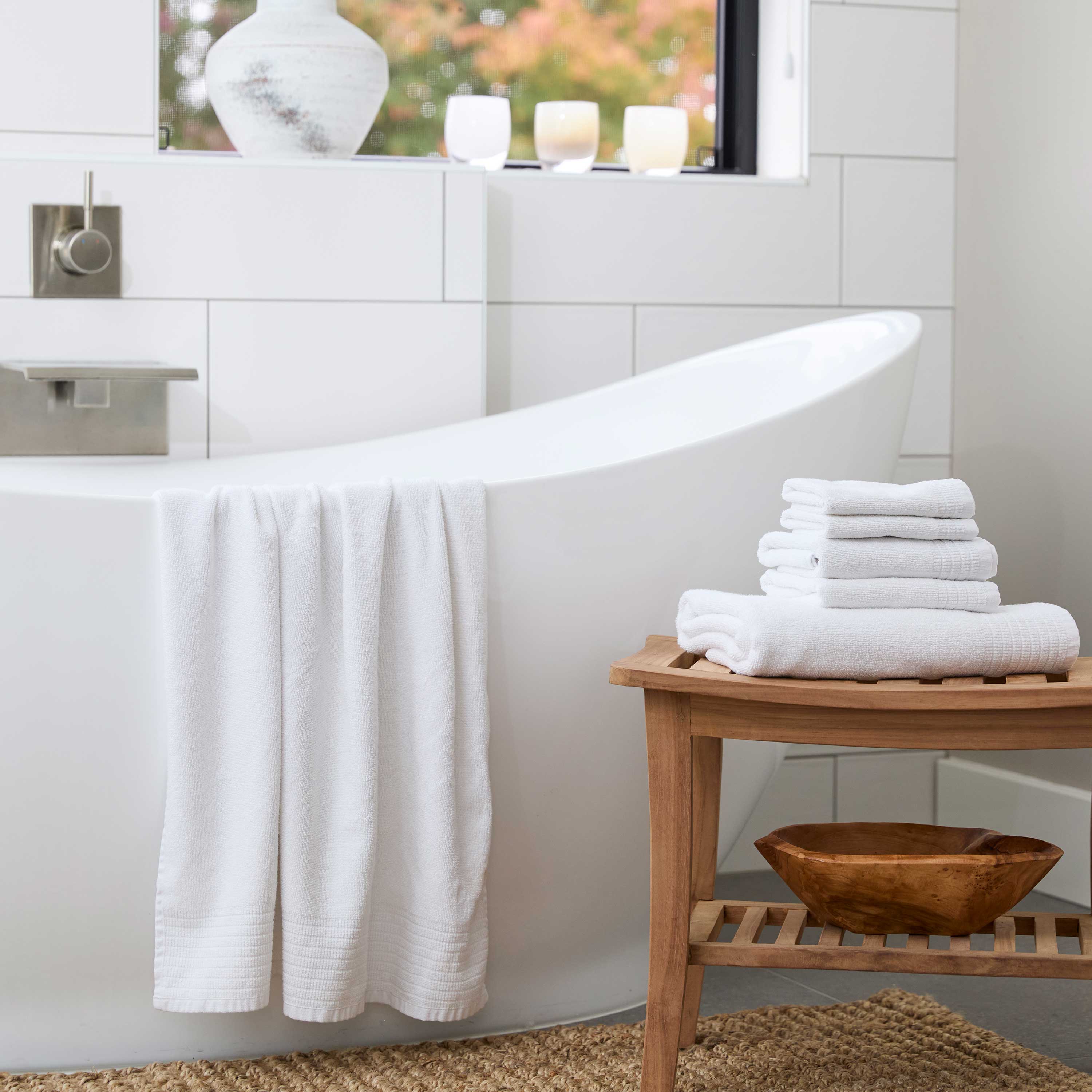 Bamboo 6 Piece Spa Towel Set – Cloud