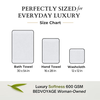 Bamboo 6 Piece Spa Towel Set – Cloud