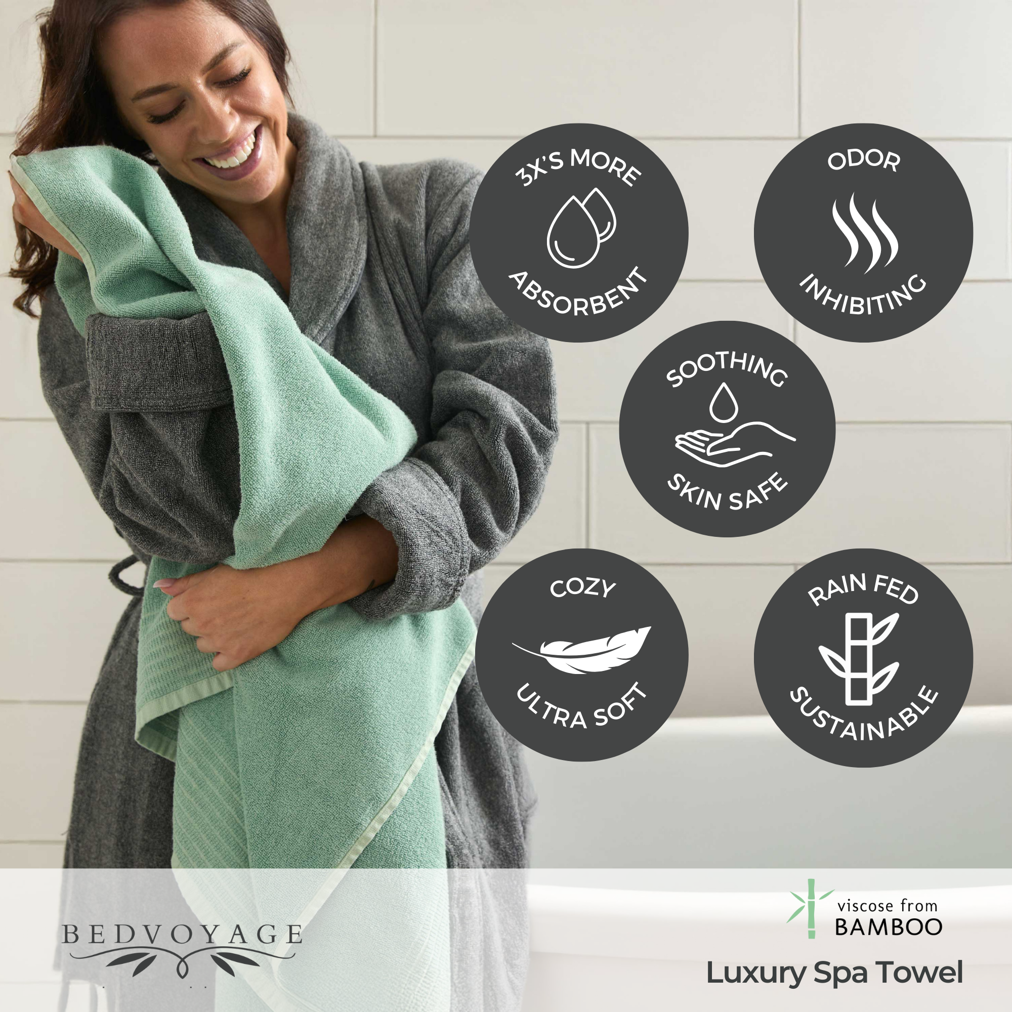 Bamboo Spa Bath Towel – Seaglass