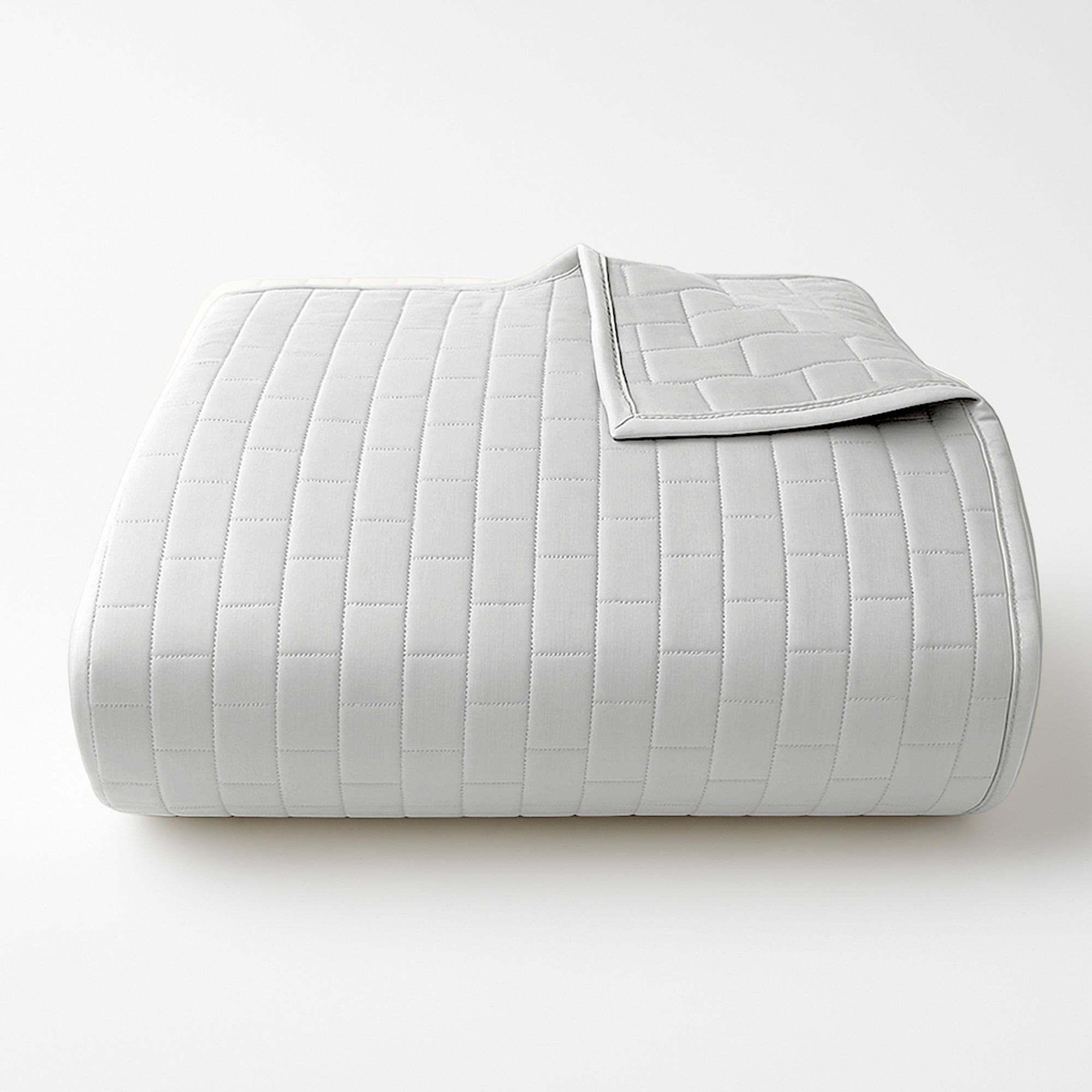 Bamboo Quilted Coverlet- Stone