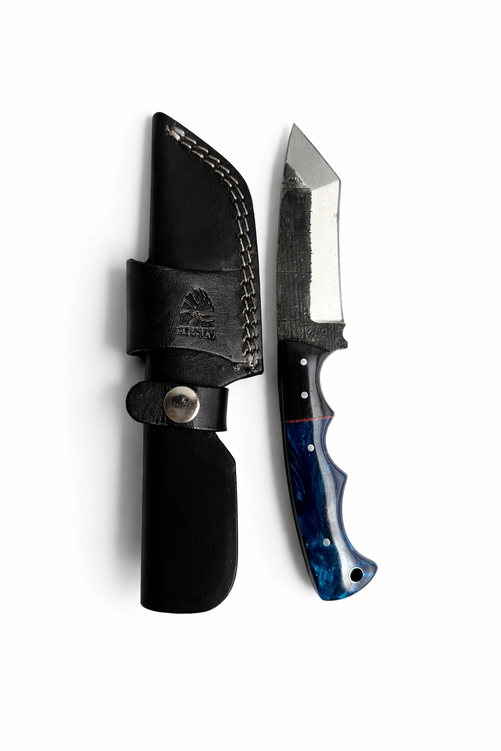 Hand-Forged Carbon Hammered Utility Knife with Resin Handle - TC-600