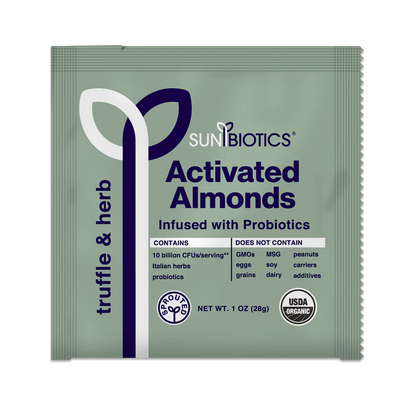 Sunbiotics Activated Almonds - Infused with Probiotics - Truffle &amp; Herb 1 oz (28g)