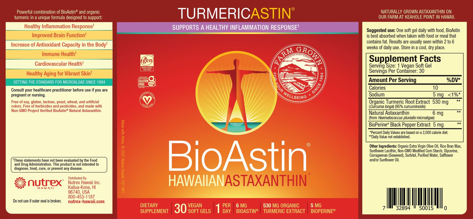 BioAstin TurmericAstin 6mg 30 Vegan Softgels