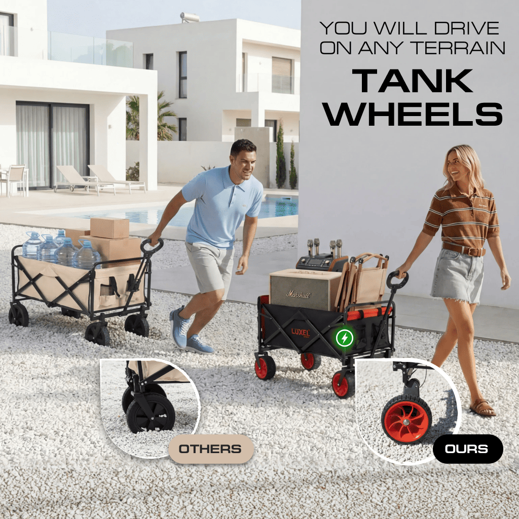 Compact Electric Camping Cart – Dual Motor &amp; Foldable Design
