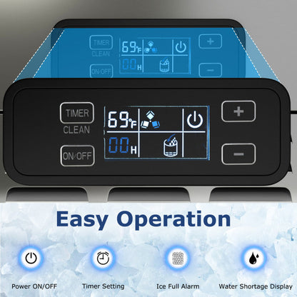 Under Counter Nugget Ice Maker with Timer &amp; Self-Cleaning