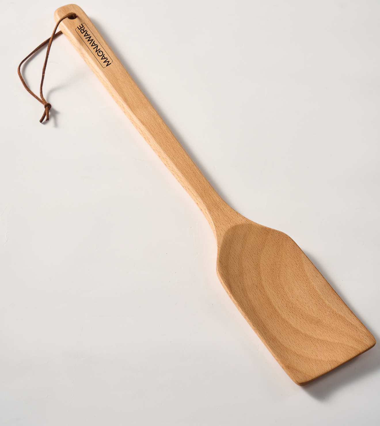 Extra Long Wooden Spatula - 18-inch Heavy Duty Stir Paddle for Cooking in Big Pots &amp; Wall Décor - Solid Natural Hard Wood Large Spatula.