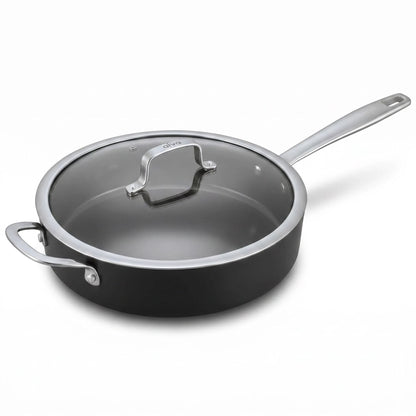 Ceramic Nonstick Sauté Pan with Lid, 4-Qt