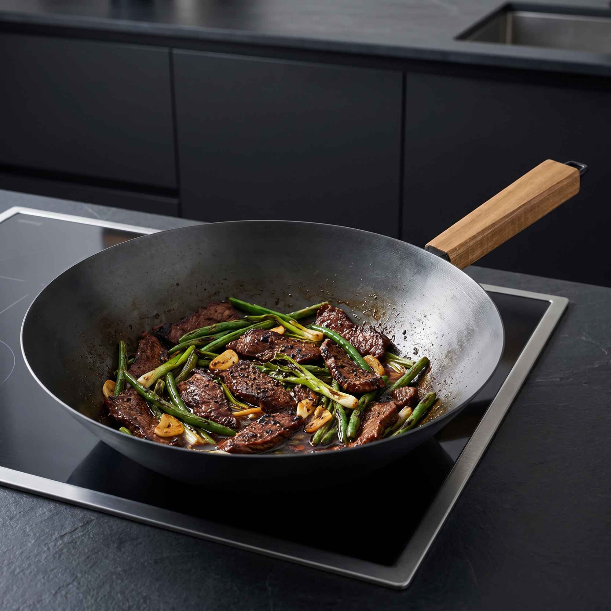 Carbon Steel Wok, 12"