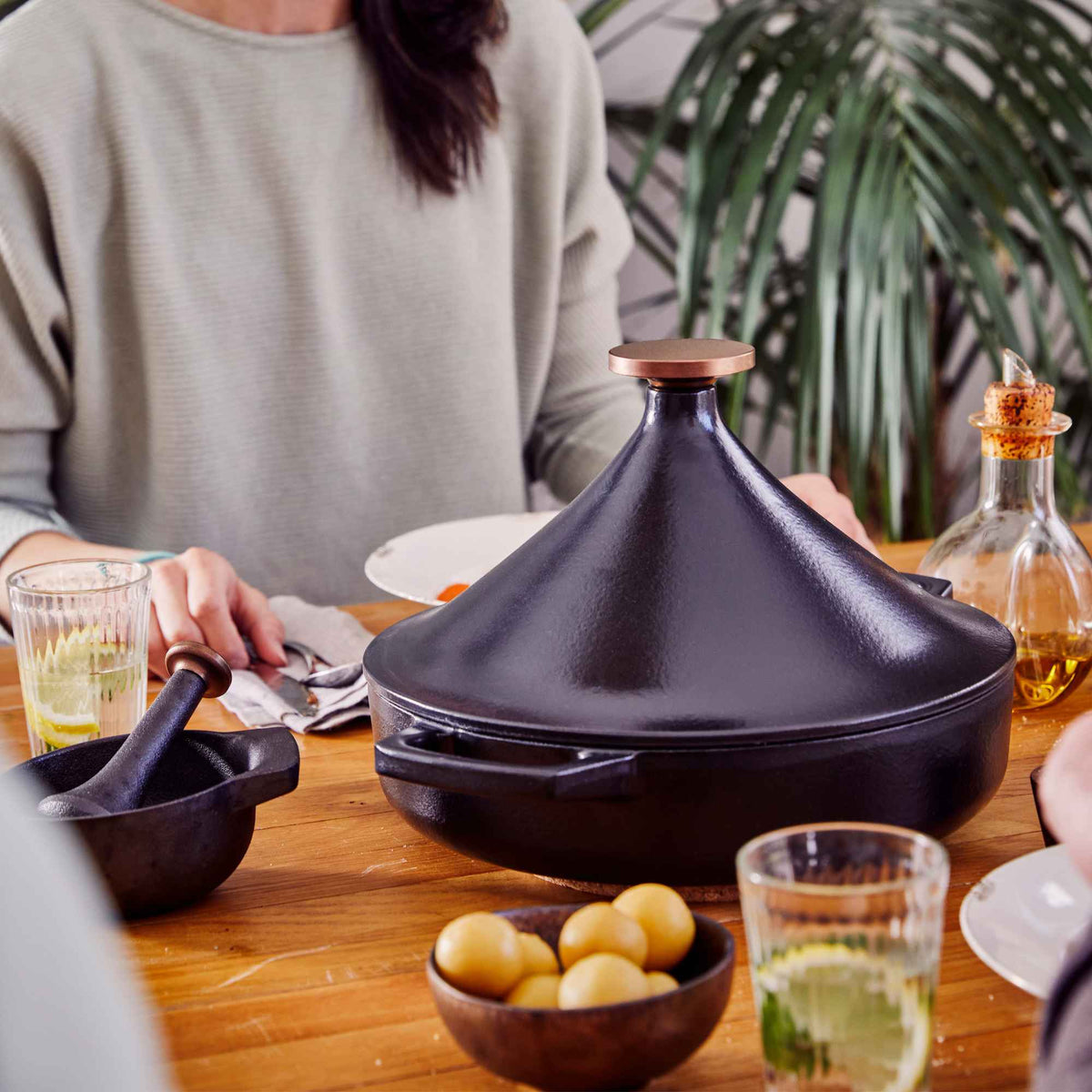 Enameled Cast Iron Tagine, 3-Qt