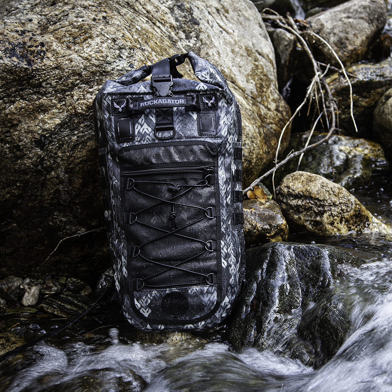 Rockagator Trident Tactical Camo 40L TPU Waterproof Backpack